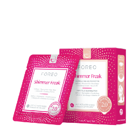 FOREO UFO -Mask Shimmer Freak 2.0 Ansiktsmask & peeling Unisex Transparant 6 psc