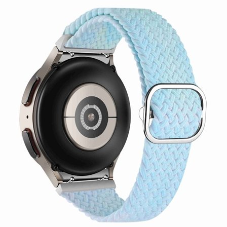 Samsung Galaxy Watch 5 / 5 Pro / 4 elastiskt klockarmband i nylon med dubbla färger - Havsblå / Grön