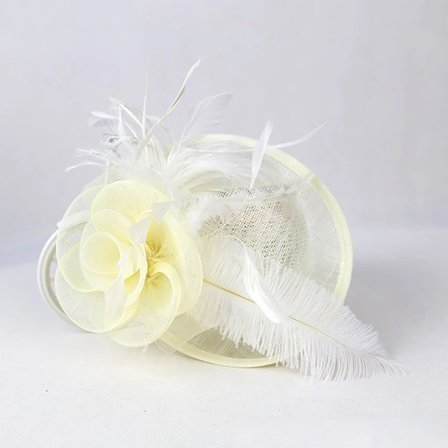 Hårklämma Fjäder Hatt BEIGE beige