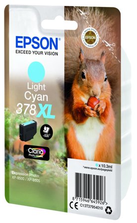 Epson 378XL - XL - lys cyan - original - blekkpatron