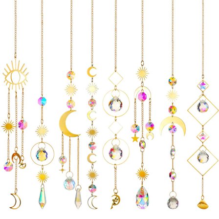 1 stk. Solfanger, Heksete dekor til vindu, Krystallsolfanger