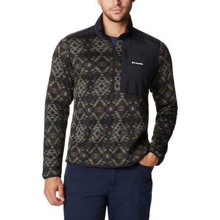 Columbia Montrail Men ́s Sweater Weather Printed Half Zip Men long-sleeved sweaters Black L