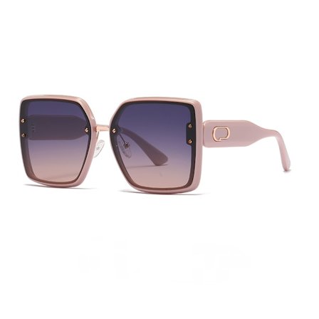 Polariserte solbriller for kvinner (lilla) med stor firkantet ramme Fas
