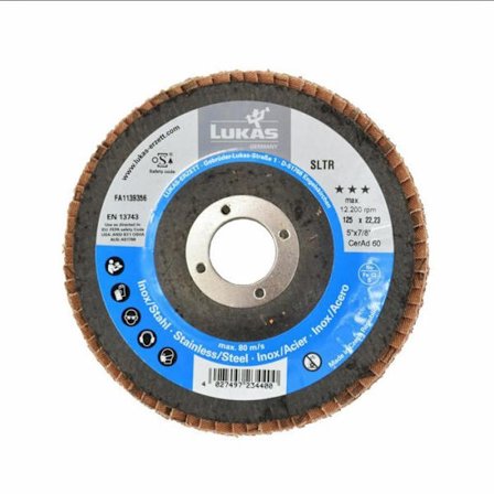 Slibskiva - kap skiva Lukas-erzett KAPLAMELLHJUL LUKAS 125 mm P 60 SLTR KERAMIK