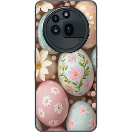 Kompatibelt Mobildeksel til Nothing Phone (3a) Pro Pastellfargede påskeegg med håndmalte blomster og vårfølelse i en myk dekorativ sammensetning