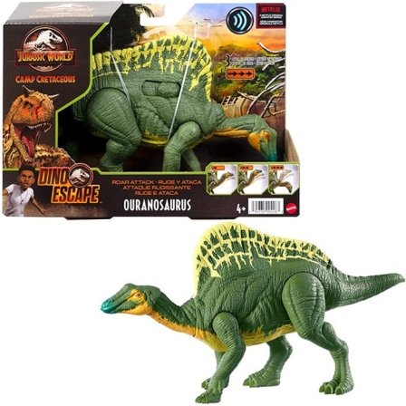 Jurassic World Roar Attack Ouranosaurus Camp Krita Dinosaurie Figur Med Rörliga leder