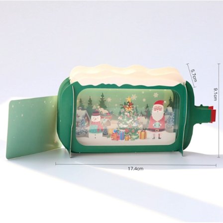 3D Pop Up Joulukortteja, Käsintehtyjä Kortteja Kuorella