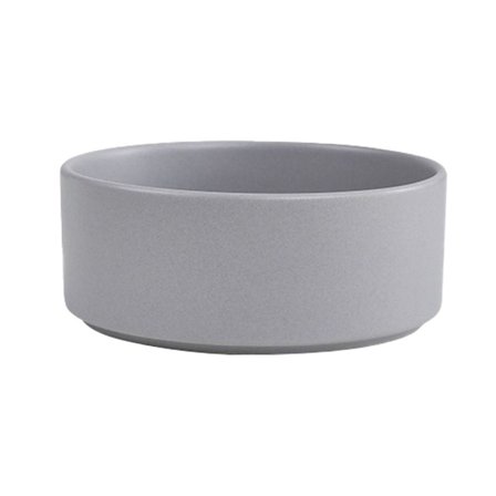 Keramisk Skål til Katte og Små Hunde, Skridsikker Keramik Kat, Grå