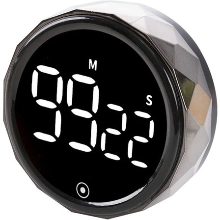1 stk Køkken Timer Produktivitets Timer med LED Display Magnetisk Visuel Timer til Børn & Seniorer, 3 Lydniveauer, Smar