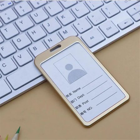 Mote Kort Holder Kvinner Aluminium Legering Arbeid Navnekort Holdere Business Arbeidskort ID Badge Lanyard Holder Metallvesker