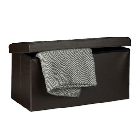 Bänk med förvaringsutrymme i konstläder