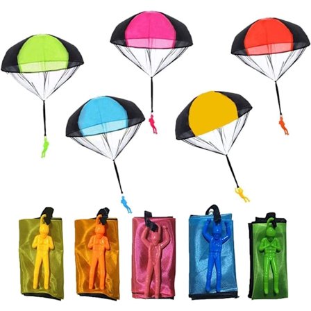 5 stk Fallskjerm Leke, Barn Fallskjerm Leke, Håndkast Pa