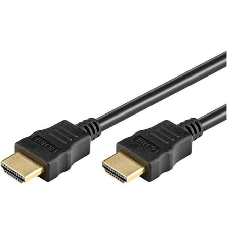 HDMI-kabel 10m, guldpläterad, 1.4, rund, svart
