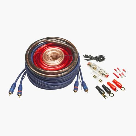 Biltema - Installasjonssett 8 mm² for Bilstereo - Jordkabel 1m, Strømkabel 6m, Høyttalerkabel 2x2 5 mm² 5m, RCA-kabel 5m, Remotekabel
