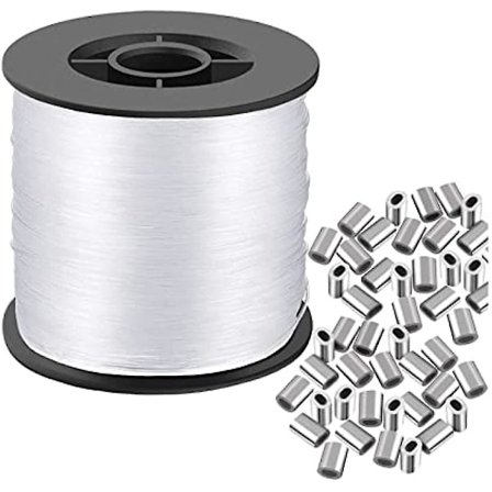 Flettet Fiske Line 656 Fot Transparent Fiske Wire 08mm Diameter Sterk Nylon Tråd Slitasje Bestandig Robust Slitesterk Tau