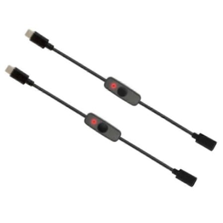 Strømafbryder USB Type C med indikatorlys Han til Hun USB-C forlængerkabel Afbryder til 4B 2 P