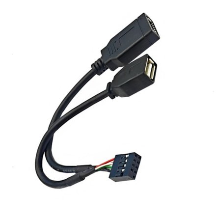USB2.0 9Pin til USB +TYPE E KEY A Kabel Front Type C Dataoverførselskabel