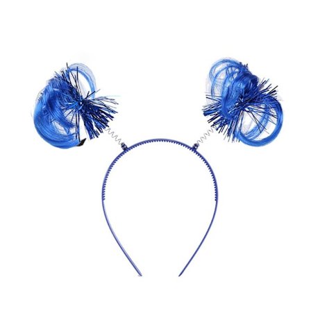 Tinsel Wrapped Hestehale Pandebånd Blå Hestehale Pandebånd ROYAL