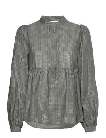 Lr-Vernil Bluse Langermet Grå Levete Room