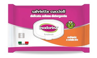 Inodorina Funzionale Salviette Detergenti Cuccioli Per Cani/Gatti