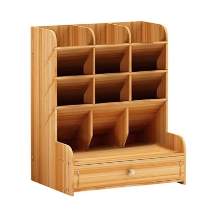 Monitoiminen DIY puinen työpöydän järjestäjä, vahva rakenne laajoihin sovelluksiin koti- ja toimistoympäristöissä