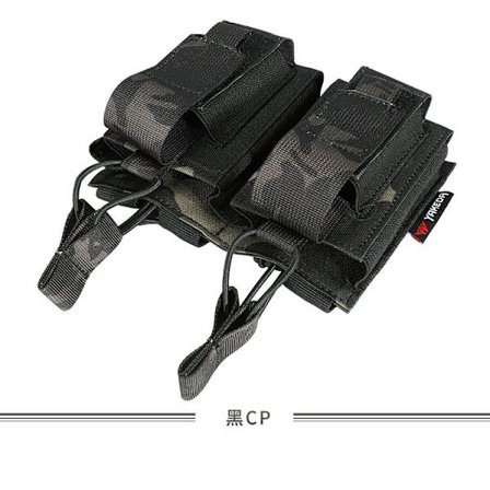 Yakeda Double Egg Clamp Bag Tactical Dubbel Tillbehörsväska Multifunktionell Army Fan Midja Hängväska Molle Magazine Clip Dubbelväska