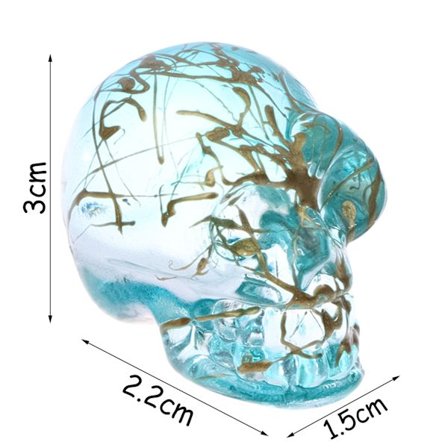 10 Stk Ædelstensudskæring Kranie Skelet dekoration