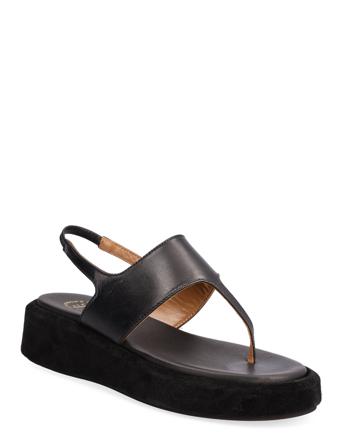 Fossano Black Vacchetta Shoes Summer Shoes Flat Sandals Svart ATP Atelier