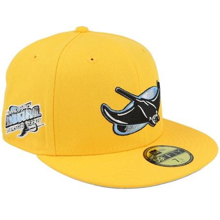 New Era - MLB Geel fitted Cap - Tampa Bay Rays Pinnacle 59FIFTY Gold/Sky Fitted @ Hatstore