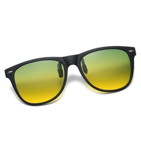 Polarisoitu Wayfarer Clip On aurinkolasit Käännä ylös päivä/yö