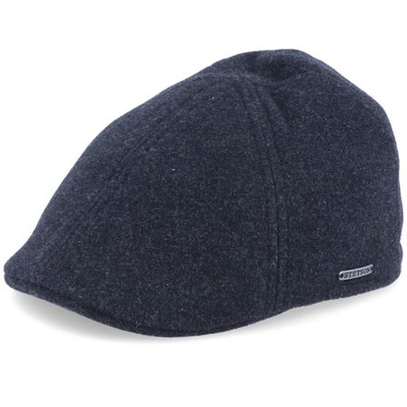 Stetson - Svart earflap Keps - Texas Wool/Cashmere Ear Flap 2 Black Flat Cap @ Hatstore