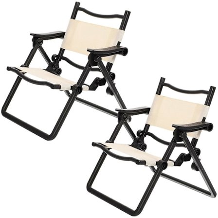 2 stk. Mini Foldestol Model Stol Form Telefonholder Foldbar Stol Telefonstøtte Stativ Stol Dekor