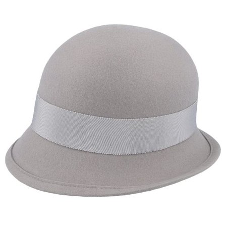 Mayser - Grå historical Hatt - Nanni Wool Soft Grey Light Cloche @ Hatstore