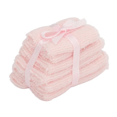 1:12 Skala Miniature Badehåndklæder Dukkehus Møbler Tilbehør Pink Håndklæde Bunke