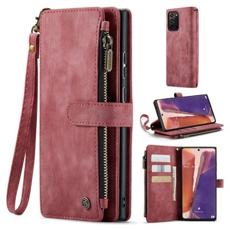 Rymligt Samsung Galaxy Note 20 5G / Samsung Galaxy Note 20 fodral med plånbok - Röd