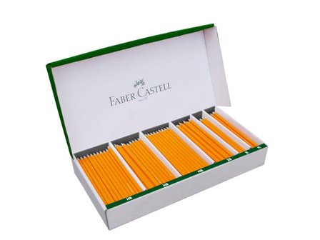 Faber-Castell Blyertspenna, 2B-, B-, H-, HB-stift, sexkantig pennkropp, orange 300/fp - Lyreco - Skola och förskola - Pennor och tillbehör - 