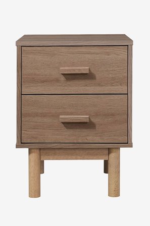 Loft24 - Nattbord 2 skuffer Melanie - Brun - Nattbord - Fra Homeroom