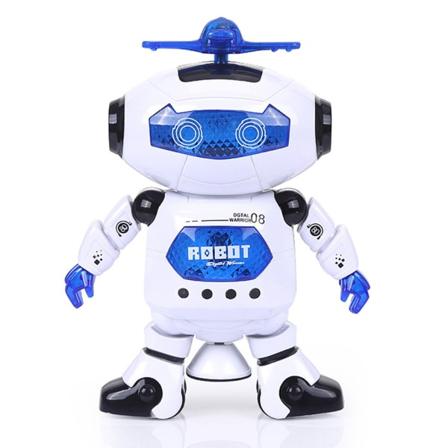 360 asteen pyörivä tanssiva robottilelu LED-valoilla