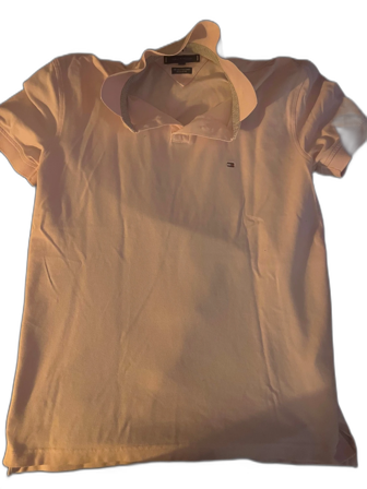 Ljusrosa pikétröja Tommy Hilfiger