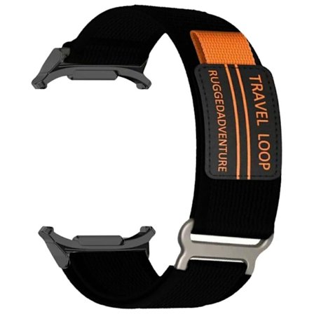 Samsung Galaxy Watch Ultra 47mm Klockarmband Justerbart Nylonarmband med ögla - Svart