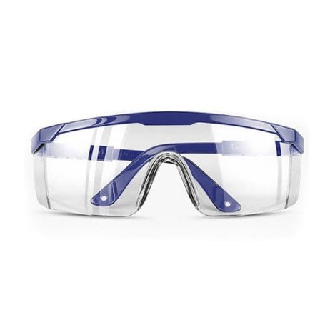 Blå HD anti-fall uttrekkbare ben antidugg transparente vernebriller