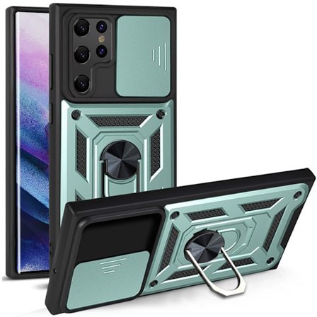 Samsung Galaxy S23 Ultra - Stilsäkert Skyddsskal Ringhållare