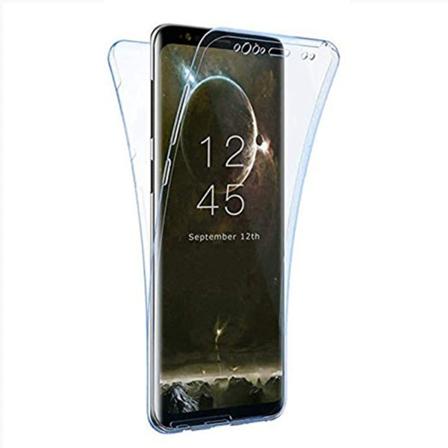 Silikonikotelo kosketusanturilla (edessä ja takana) S Galaxy A6 2018 Plus Blå