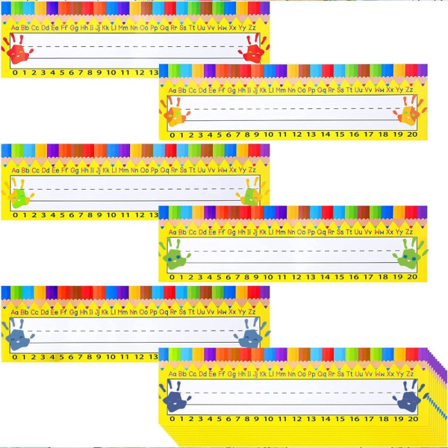 Skrivebordsnavneskilte Traditionelt manuskript til børnehavenavneskilte