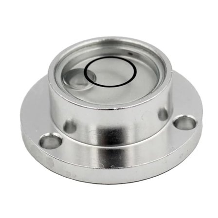/EA/Liten sirkulær vaterpass, rund libelle, Ø 30 mm, aluminiumshus 30MM Klar og sølv