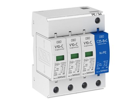 Obo Bettermann 5094920 Overspenningsvern 3-polet, Stikkontakter & kabler