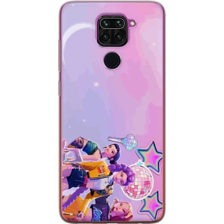 Kompatibelt Mobildeksel til Xiaomi Redmi Note 9 Futuristiske popidoler i neonfarger med discoelementer, stjerner og pastellfarget romhimmel.