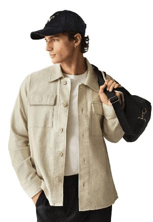 NORVIE Overshirt HELGE Kavajer Beige M