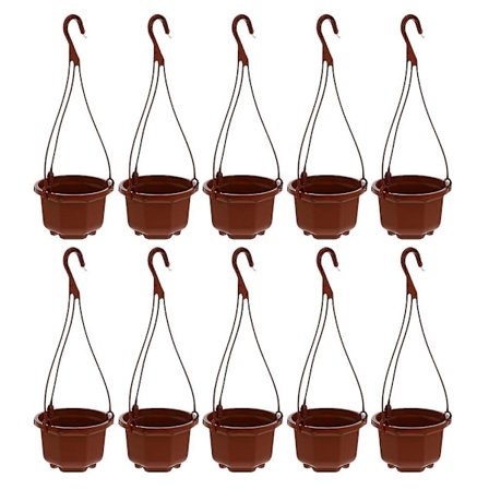 10 sæt vægmonterede planteophængskurve til have, landlige vægblomsterkurve, lodrette planteophæng