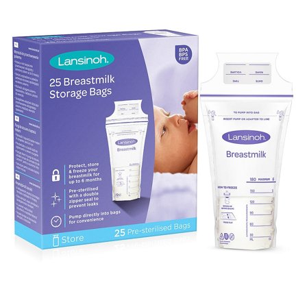 Lansinoh Fryseposer til brystmælk 25 stk., Børn & Forældre, Amning & Flaske, Opbevaring Til Mælk Og Pulver
